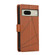 Google Pixel 8 PU Genuine Leather Texture Embossed Line Phone Case - Brown