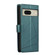 Google Pixel 8 PU Genuine Leather Texture Embossed Line Phone Case - Green