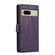 Google Pixel 8 PU Genuine Leather Texture Embossed Line Phone Case - Purple