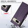 Google Pixel 8 PU Genuine Leather Texture Embossed Line Phone Case - Purple