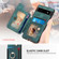Google Pixel 8 Retro Skin-feel Ring Multi-card RFID Wallet Phone Case - Green