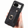 Google Pixel 8 Retro Skin-feel Ring Multi-card RFID Wallet Phone Case with Lanyard - Black