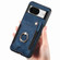 Google Pixel 8 Retro Skin-feel Ring Multi-card RFID Wallet Phone Case with Lanyard - Blue