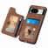 Google Pixel 8 Retro Skin-feel Ring Multi-card RFID Wallet Phone Case with Lanyard - Brown