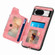 Google Pixel 8 Retro Skin-feel Ring Multi-card RFID Wallet Phone Case with Lanyard - Pink