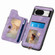 Google Pixel 8 Retro Skin-feel Ring Multi-card RFID Wallet Phone Case with Lanyard - Purple