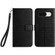 Google Pixel 8 Rhombic Texture Leather Phone Case with Lanyard - Black