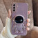 Samsumg Galaxy A14 4G/5G Electroplating Astronaut Holder Phone Case - Purple