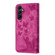 Samsung Galaxy A14 4G / 5G Butterfly Cat Embossing Flip Leather Phone Case - Pink