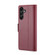 Samsung Galaxy A14 4G/5G CaseMe 023 Butterfly Buckle Litchi Texture RFID Anti-theft Leather Phone Case - Wine Red