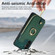 Samsung Galaxy A14 4G/5G Cross Leather Ring Vertical Zipper Wallet Back Phone Case - Green