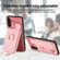 Samsung Galaxy A14 4G/5G Cross Leather Ring Vertical Zipper Wallet Back Phone Case - Pink