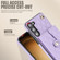 Samsung Galaxy A14 4G/5G Crossbody Rhombic Horizontal Wallet Leather Phone Case - Purple