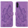 Samsung Galaxy A14 5G Retro Skin Feel Butterflies Embossing Horizontal Flip Leather Phone Case - Purple