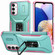 Samsung Galaxy A14 5G Sliding Camshield Holder Phone Case - Grey Green + Pink