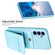 Samsung Galaxy A54 5G BF28 Frosted Card Bag Phone Case with Holder - Blue