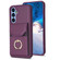 Samsung Galaxy A54 5G BF29 Organ Card Bag Ring Holder Phone Case - Dark Purple