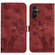 Samsung Galaxy A54 5G Butterfly Cat Embossing Flip Leather Phone Case - Red