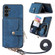 Samsung Galaxy A54 5G Crossbody Multi-function Zipper Wallet Phone Case - Blue