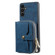 Samsung Galaxy A54 5G Crossbody Multi-function Zipper Wallet Phone Case - Blue