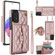 Samsung Galaxy A54 5G Crossbody Rhombic Horizontal Wallet Leather Phone Case - Rose Gold