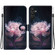 Samsung Galaxy A54 5G Crystal Texture Colored Drawing Leather Phone Case - Purple Peony