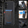 Samsung Galaxy A54 5G Denim Texture Leather Skin Phone Case with Card Slot - Black