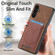 Samsung Galaxy A54 5G Denim Texture Leather Skin Phone Case with Card Slot - Brown