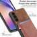 Samsung Galaxy A54 5G Denim Texture Leather Skin Phone Case with Card Slot - Brown