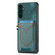 Samsung Galaxy A54 5G Denim Texture Leather Skin Phone Case with Card Slot - Green