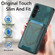 Samsung Galaxy A54 5G Denim Texture Leather Skin Phone Case with Card Slot - Green