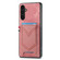 Samsung Galaxy A54 5G Denim Texture Leather Skin Phone Case with Card Slot - Pink