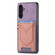 Samsung Galaxy A54 5G Denim Texture Leather Skin Phone Case with Card Slot - Purple