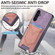 Samsung Galaxy A54 5G Denim Texture Leather Skin Phone Case with Card Slot - Purple