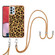 Samsung Galaxy A54 5G Electroplating Dual-side IMD Phone Case with Lanyard - Leopard Print