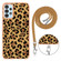 Samsung Galaxy A54 5G Electroplating Dual-side IMD Phone Case with Lanyard - Leopard Print