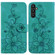 Samsung Galaxy A54 5G Lily Embossed Leather Phone Case - Green
