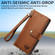 Samsung Galaxy A54 5G Love Zipper Lanyard Leather Phone Case - Brown