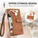 Samsung Galaxy A54 5G Love Zipper Lanyard Leather Phone Case - Brown