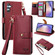 Samsung Galaxy A54 5G Love Zipper Lanyard Leather Phone Case - Red