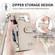 Samsung Galaxy A54 5G Love Zipper Lanyard Leather Phone Case - White