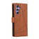 Samsung Galaxy A54 5G PU Genuine Leather Texture Embossed Line Phone Case - Brown