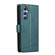 Samsung Galaxy A54 5G PU Genuine Leather Texture Embossed Line Phone Case - Green