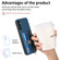 Samsung Galaxy A54 5G Retro Cross Wristband Wallet Leather Back Phone Case - Blue