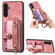 Samsung Galaxy A54 5G Retro Cross Wristband Wallet Leather Back Phone Case - Pink