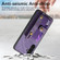 Samsung Galaxy A54 5G Retro Cross Wristband Wallet Leather Back Phone Case - Purple