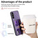 Samsung Galaxy A54 5G Retro Cross Wristband Wallet Leather Back Phone Case - Purple