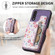 Samsung Galaxy A54 5G Retro Painted Zipper Wallet Back Phone Case - Purple