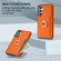 Samsung Galaxy A54 5G Ring Card Litchi Leather Back Phone Case - Orange