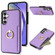 Samsung Galaxy A54 5G Ring Card Litchi Leather Back Phone Case - Purple